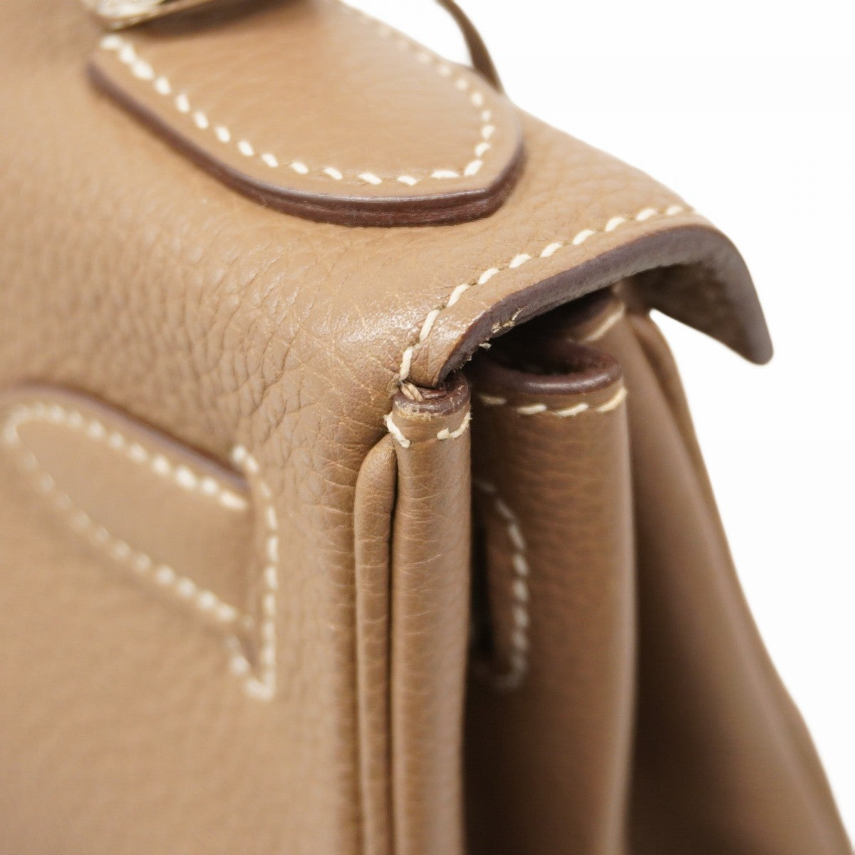 ★最終価格★SALE【5gd4364-e】エルメス ハンドバッグ ケリー28 トゴ エトゥープ シルバー金具 D刻印【中古】レディース