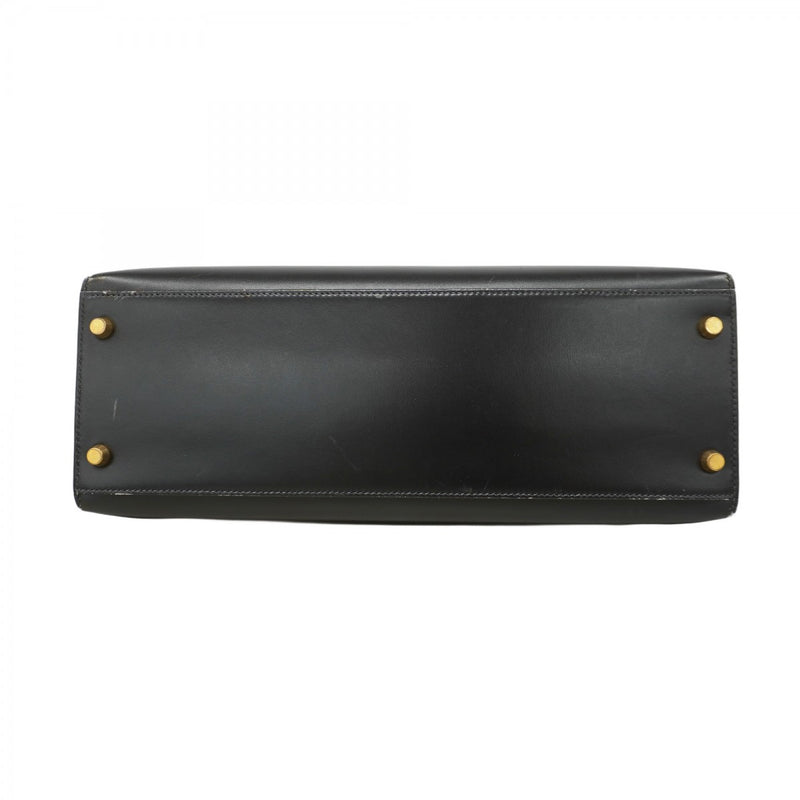 ★在庫処分★最終価格★SALE【5gd4796-h】エルメス ハンドバッグ ケリー32 ボックスカーフ ブラック ゴールド金具 ○X刻印【中古】レディース