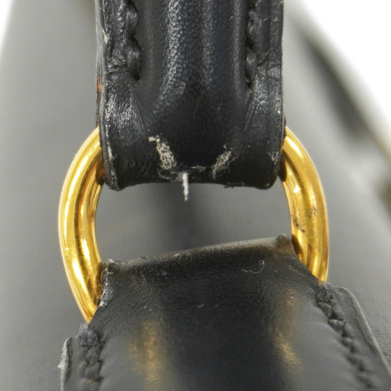 ★在庫処分★最終価格★SALE【5gd4796-h】エルメス ハンドバッグ ケリー32 ボックスカーフ ブラック ゴールド金具 ○X刻印【中古】レディース
