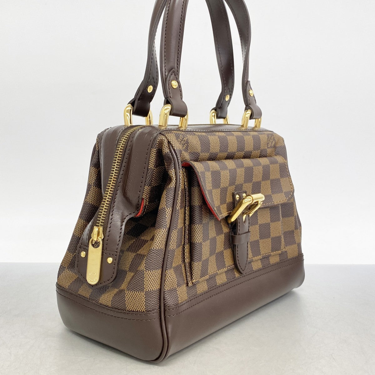 【5gd5244-h】ルイヴィトン ハンドバッグ ダミエ ナイツブリッジ N51201 エベヌ【中古】レディース