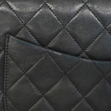 ★SALE【5gd5248-h】シャネル ショルダーバッグ マトラッセ Wフラップ Wチェーン ラムスキン ブラック ゴールド金具【中古】レディース