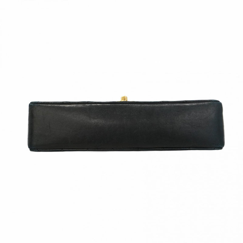 ★SALE【5gd5248-h】シャネル ショルダーバッグ マトラッセ Wフラップ Wチェーン ラムスキン ブラック ゴールド金具【中古】レディース