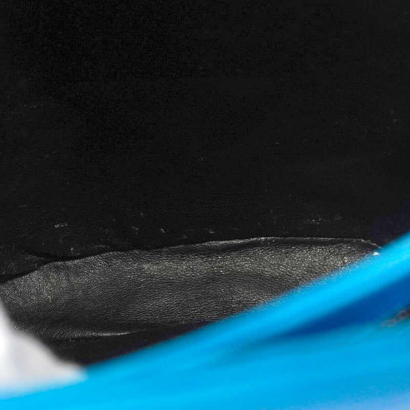 【5gd5253-h】シャネル ショルダーバッグ マトラッセ チェーンショルダー ラムスキン ブルー ゴールド金具 フリンジ【中古】レディース