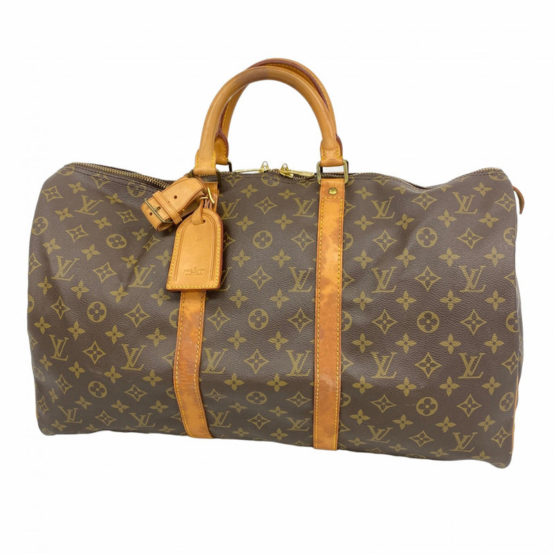 【5gd5275-h】ルイヴィトン ボストンバッグ モノグラム キーポル50 M41426 ブラウン【中古】メンズ レディース ユニセックス
