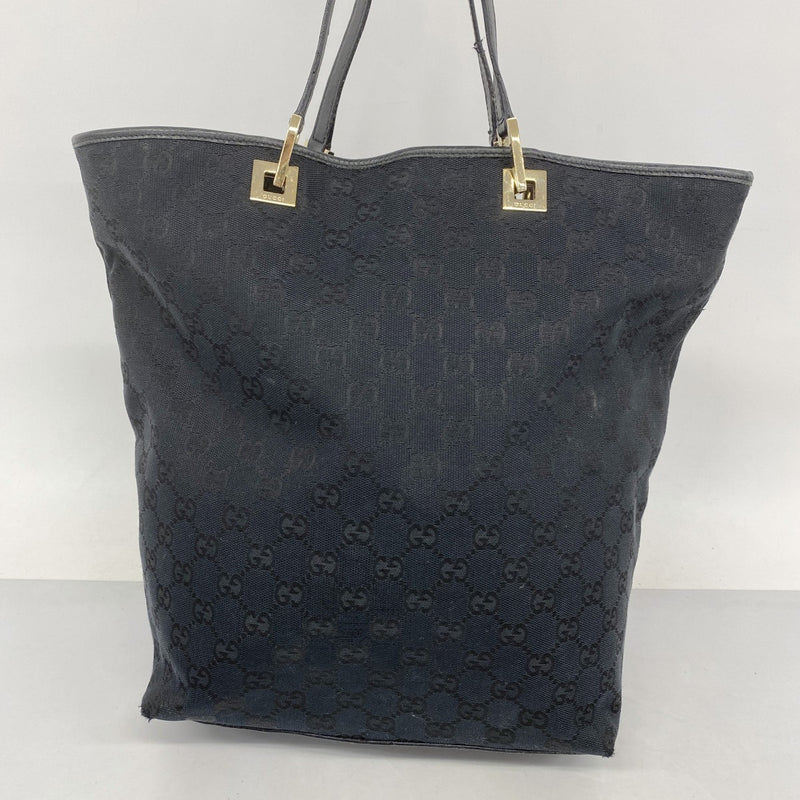 ★SALE【5gd5293-h】グッチ トートバッグ GGキャンバス 002 1098 キャンバス ブラック シャンパンゴールド金具【中古】レディース