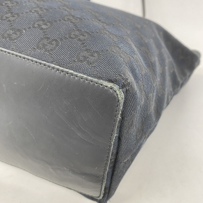 ★SALE【5gd5293-h】グッチ トートバッグ GGキャンバス 002 1098 キャンバス ブラック シャンパンゴールド金具【中古】レディース