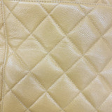 【5gd5297-h】シャネル トートバッグ 復刻トート キャビアスキン ベージュ ゴールド金具【中古】レディース