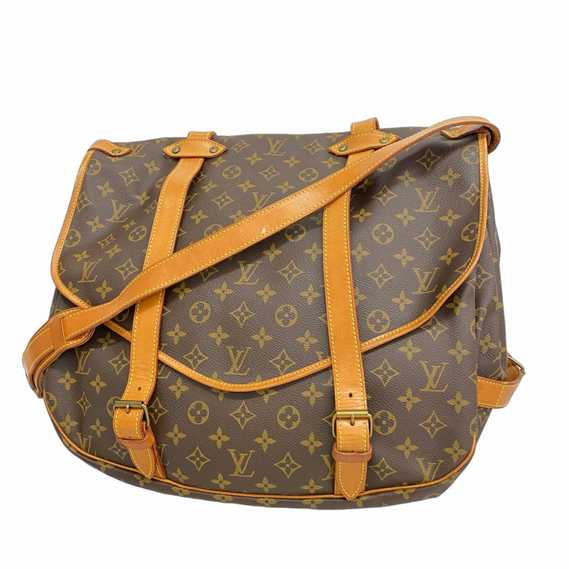 【5gd5341-h】ルイヴィトン ショルダーバッグ モノグラム ソミュール43 M42252 ブラウン【中古】レディース