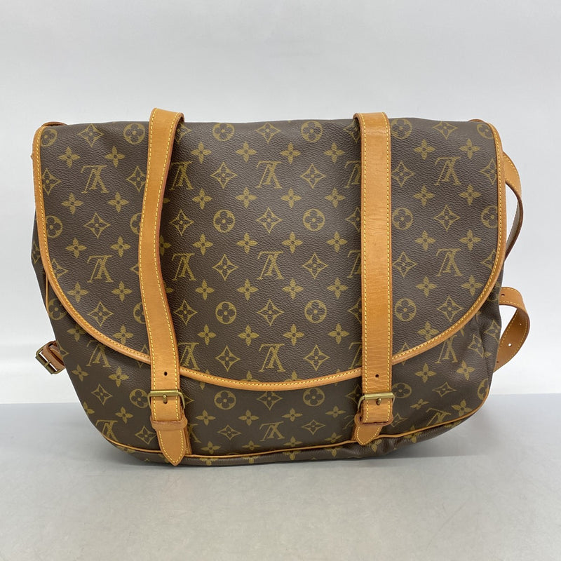 【5gd5341-h】ルイヴィトン ショルダーバッグ モノグラム ソミュール43 M42252 ブラウン【中古】レディース