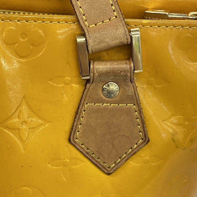 【5gd5374-h】ルイヴィトン トートバッグ ヴェルニ ヒューストン M91121 ジョーヌ【中古】レディース