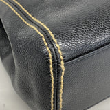 【5gd5384-h】シャネル ハンドバッグ キャビアスキン ブラック ゴールド金具【中古】レディース