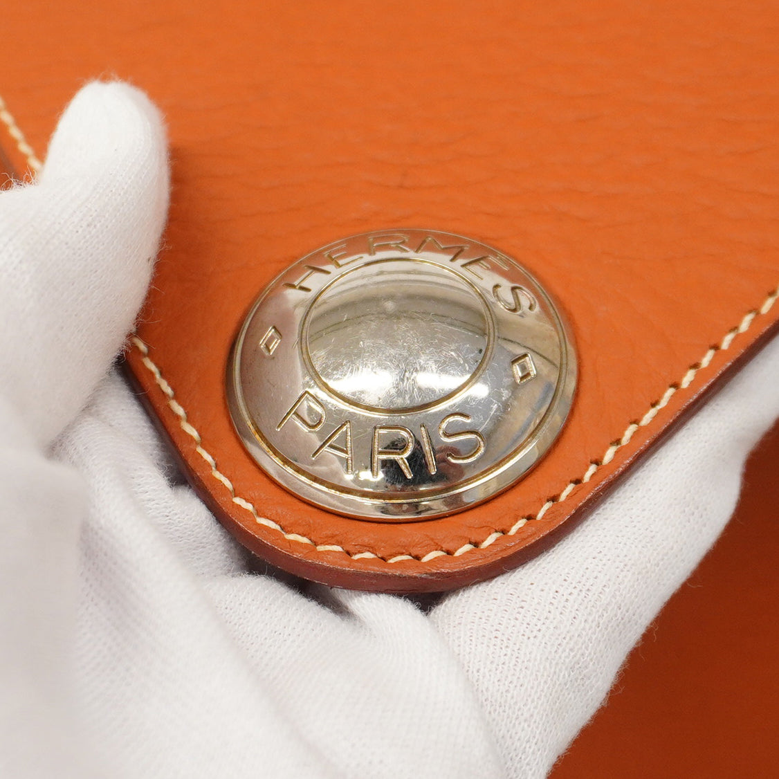 【5gd5388-h】エルメス ショルダーバッグ クリスティーヌ トリヨンクレマンス ブリック シルバー金具 ○Z刻印【中古】レディース