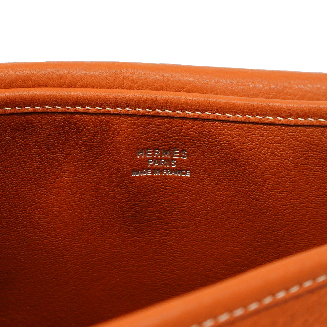 【5gd5388-h】エルメス ショルダーバッグ クリスティーヌ トリヨンクレマンス ブリック シルバー金具 ○Z刻印【中古】レディース
