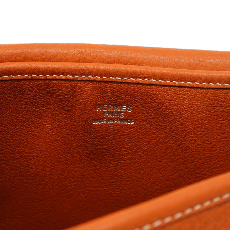 【5gd5388-h】エルメス ショルダーバッグ クリスティーヌ トリヨンクレマンス ブリック シルバー金具 ○Z刻印【中古】レディース