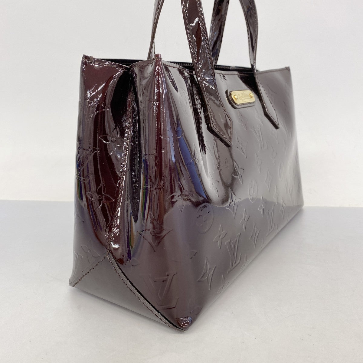 ★SALE【5gd5402-b-h】ルイヴィトン ハンドバッグ ヴェルニ ウィルシャーPM M93641 アマラント【中古】レディース