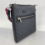 ★SALE【5gd5407-h】グッチ ショルダーバッグ GGスプリーム 474137 PVC ブラック シルバー金具【中古】メンズ