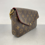 ★SALE【5gd5415-h】ルイヴィトン ショルダーウォレット モノグラム ポシェットフェリシー M81896 フューシャ【中古】レディース
