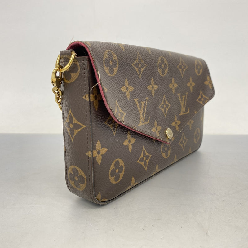 ★SALE【5gd5415-h】ルイヴィトン ショルダーウォレット モノグラム ポシェットフェリシー M81896 フューシャ【中古】レディース
