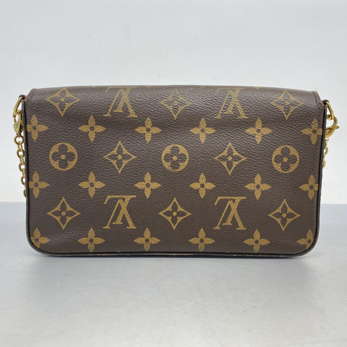 ★SALE【5gd5415-h】ルイヴィトン ショルダーウォレット モノグラム ポシェットフェリシー M81896 フューシャ【中古】レディース