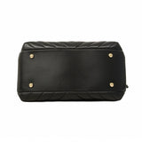 ★SALE【5gd5474-h】シャネル ハンドバッグ Vステッチ チェーン ラムスキン ブラック ゴールド金具【中古】レディース