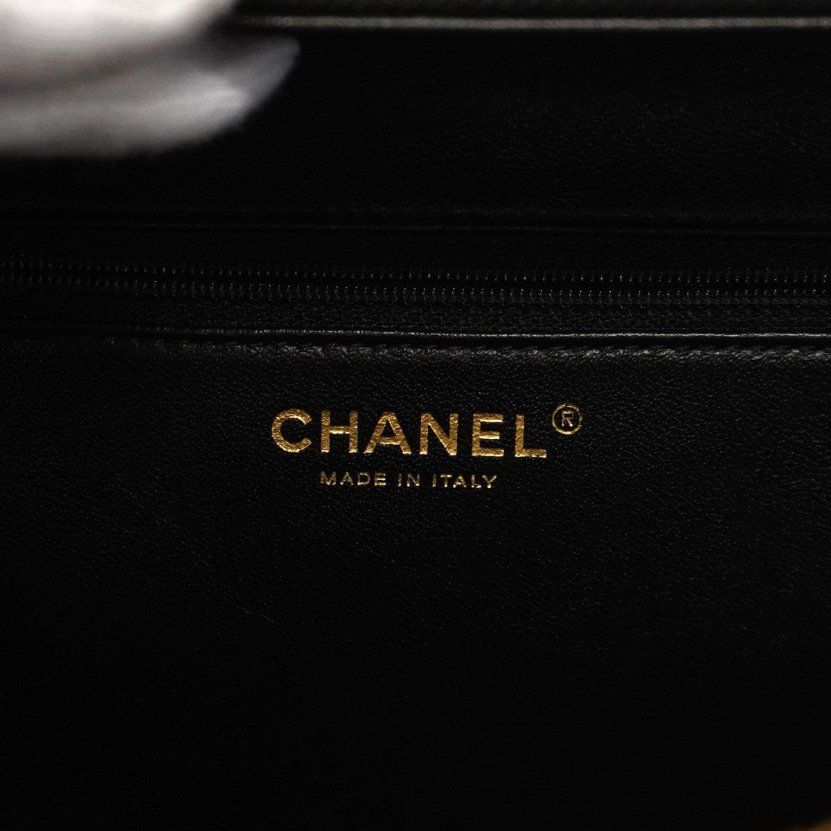 ★SALE【5gd5474-h】シャネル ハンドバッグ Vステッチ チェーン ラムスキン ブラック ゴールド金具【中古】レディース