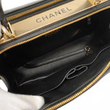 ★SALE【5gd5474-h】シャネル ハンドバッグ Vステッチ チェーン ラムスキン ブラック ゴールド金具【中古】レディース
