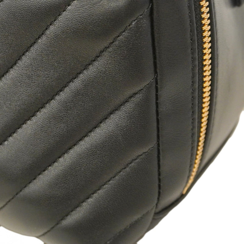 ★SALE【5gd5474-h】シャネル ハンドバッグ Vステッチ チェーン ラムスキン ブラック ゴールド金具【中古】レディース