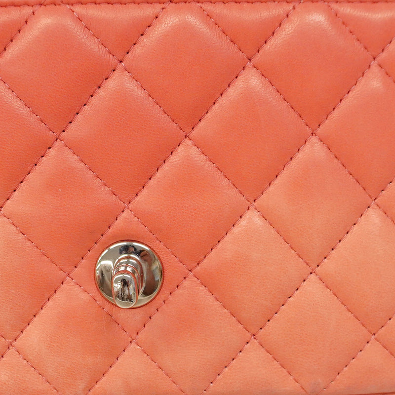 【5gd5476-h】シャネル ショルダーバッグ ミニマトラッセ チェーンショルダー ラムスキン ピンク シルバー金具【中古】レディース