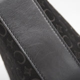 【5gd5491-h】セリーヌ ショルダーバッグ Cマカダム スウェード ブラック ゴールド金具【中古】レディース