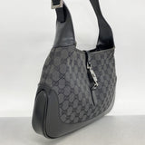 ★SALE【5gd5511-h】グッチ ショルダーバッグ GGキャンバス 001 3306 キャンバス ブラック シルバー金具【中古】レディース