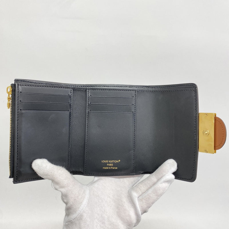 【5gd5520-h】ルイヴィトン 三つ折り財布 モノグラム・リバース ポルトフォイユドーフィーヌコンパクト  M68725 ブラウン【中古】メンズ