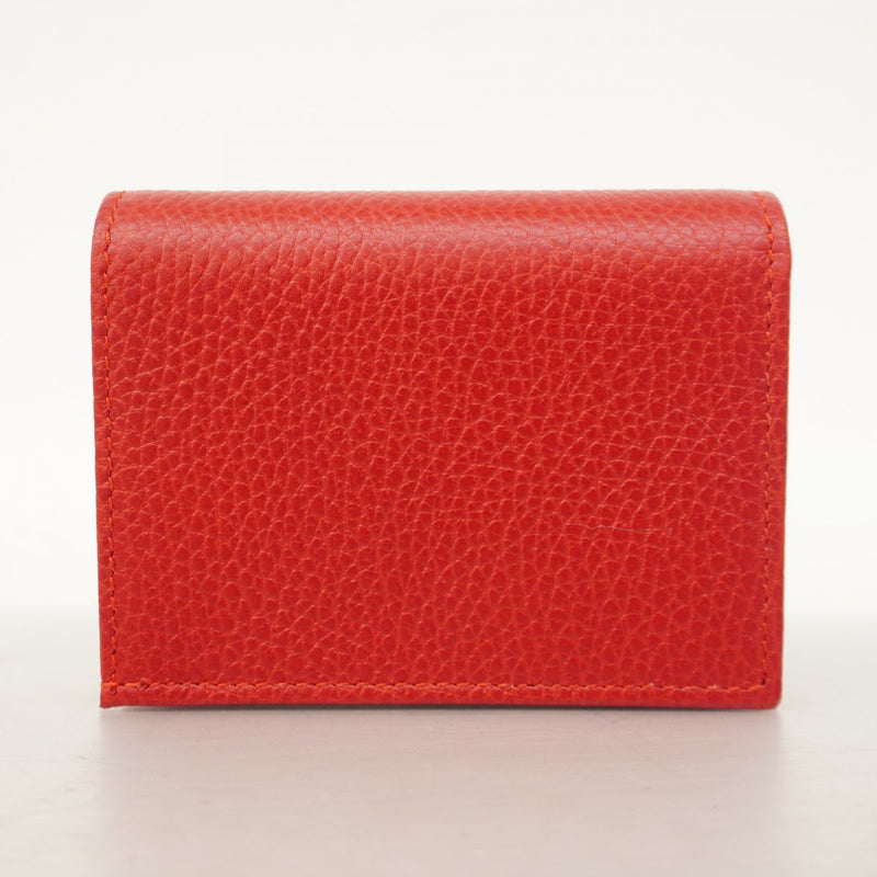 ★SALE【5gd5526-h】グッチ 財布 GGマーモント 456126 レザー レッド ゴールド金具【中古】レディース