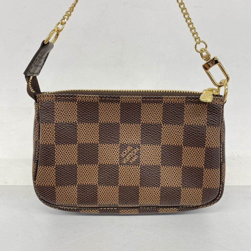 【5gd5543-h】ルイヴィトン ポーチ ダミエ ミニポシェットアクセソワール N58009 エベヌ【中古】レディース