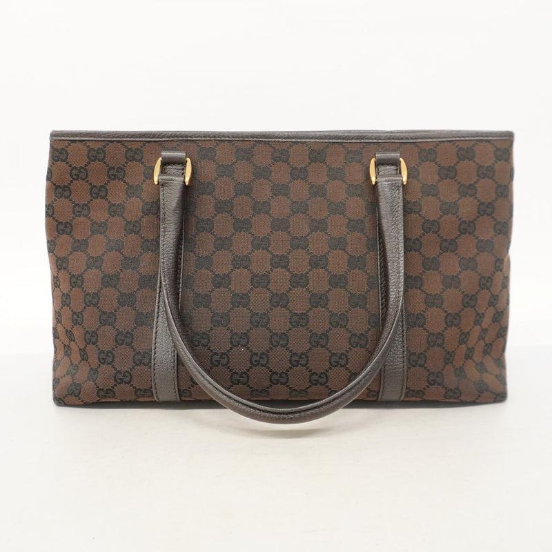 ★SALE【5gd5557-h】グッチ トートバッグ GGキャンバス 257302 キャンバス ブラウン ゴールド金具【中古】レディース