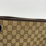【5ge5609-h】グッチ ショルダーバッグ GGキャンバス 120841 キャンバス ブラウン シルバー金具【中古】レディース