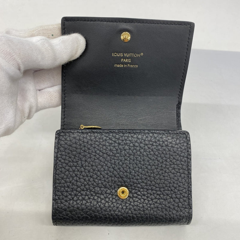 【5ge5611-h】ルイヴィトン 財布 ポルトフォイユカプシーヌタイニー M12149 ノワール【中古】レディース