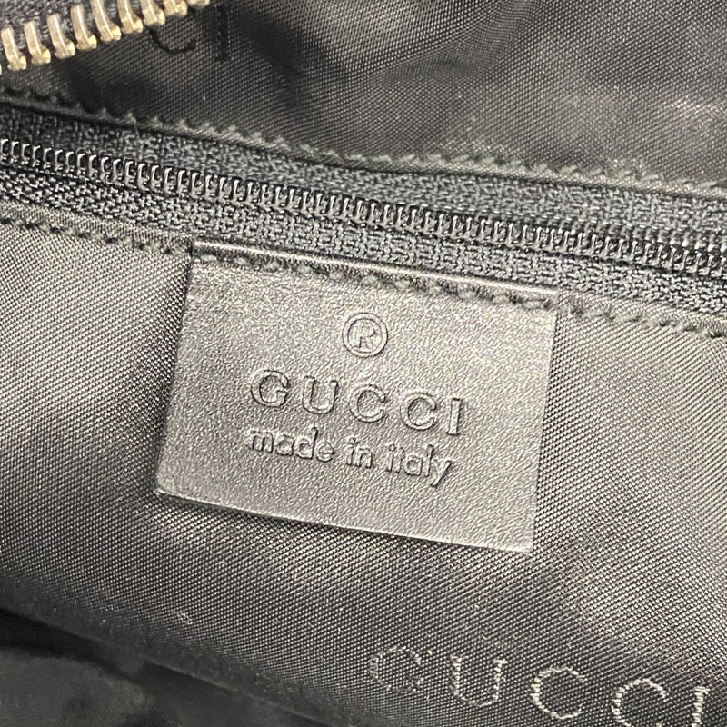 【5ge5645-h】グッチ ショルダーバッグ 001 3315 ナイロン ブラック シルバー金具【中古】レディース