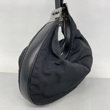 【5ge5645-h】グッチ ショルダーバッグ 001 3315 ナイロン ブラック シルバー金具【中古】レディース