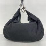 【5ge5645-h】グッチ ショルダーバッグ 001 3315 ナイロン ブラック シルバー金具【中古】レディース