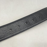 ★SALE【5ge5647-h】グッチ ベルト グッチシマ 411924 レザー ブラック シルバー金具【中古】メンズ