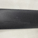 ★SALE【5ge5647-h】グッチ ベルト グッチシマ 411924 レザー ブラック シルバー金具【中古】メンズ