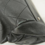 ★SALE【5ge5652-h】シャネル ハンドバッグ ワイルドステッチ キャビアスキン ブラック シルバー金具【中古】レディース