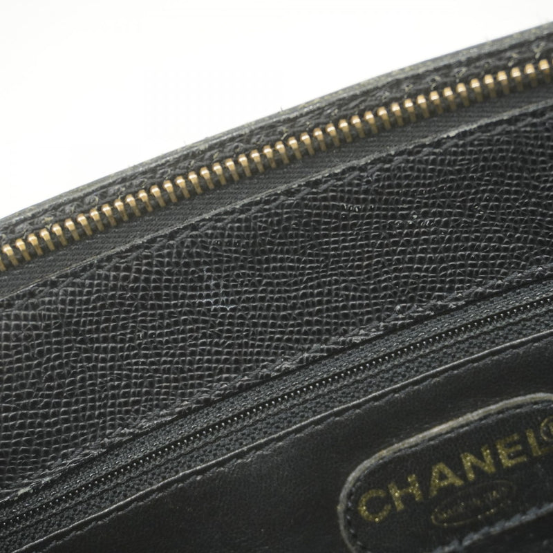 ★SALE【5ge5653-h】シャネル ショルダーバッグ レザー ブラック ゴールド金具【中古】レディース
