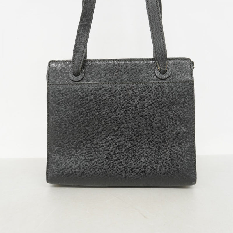 ★SALE【5ge5653-h】シャネル ショルダーバッグ レザー ブラック ゴールド金具【中古】レディース