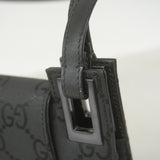 【5ge5658-h】グッチ ショルダーバッグ GGナイロン 001 3068 ナイロン ブラック シルバー金具【中古】レディース