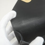 ★SALE【5ge5764-h】フェンディ 三つ折り財布 FFダイヤモンド レザー ブラック ゴールド金具【中古】レディース