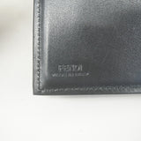 ★SALE【5ge5764-h】フェンディ 三つ折り財布 FFダイヤモンド レザー ブラック ゴールド金具【中古】レディース