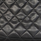 ★SALE【5ge5784-h】シャネル ショルダーバッグ デカマトラッセ Wチェーン ラムスキン ブラック ゴールド金具【中古】レディース
