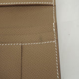 【5ge5811-h】エルメス 長財布 ベアンスフレ ヴォーエプソン エトゥープ ゴールド金具 C刻印【中古】メンズ レディース ユニセックス