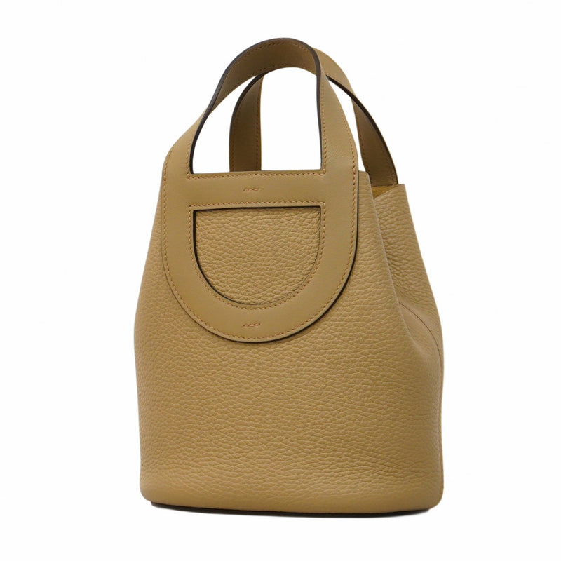 【5ge5836-h】エルメス ハンドバッグ インザループ18 トリヨンクレマンス ベージュマルファ ゴールド金具 B刻印【中古】レディース